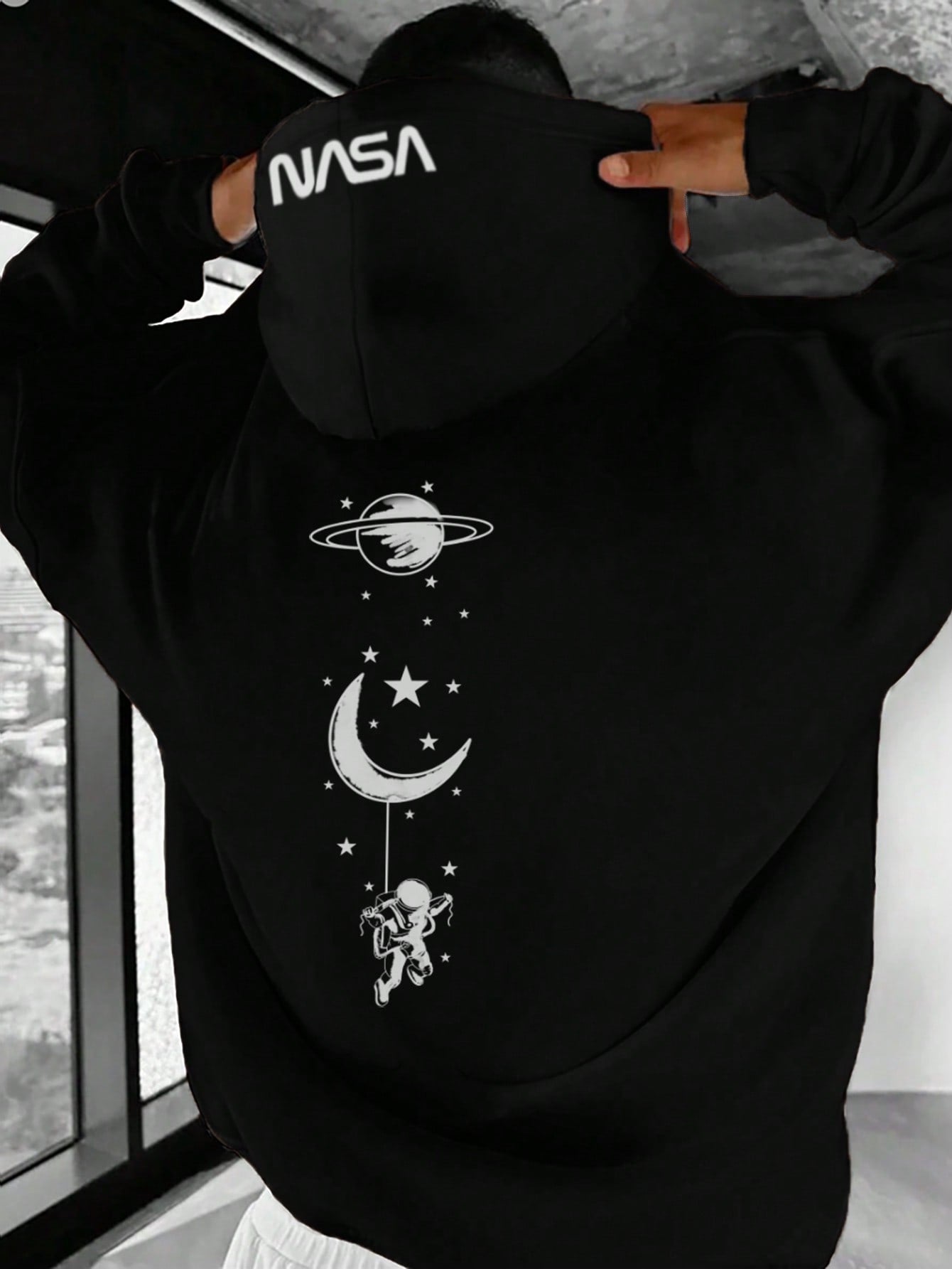 Elevate Your Style with the Manfinity Homme Ultra Loose Fit Galaxy Printed Hoodie