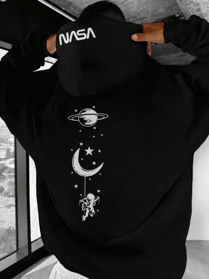 Elevate Your Style with the Manfinity Homme Ultra Loose Fit Galaxy Printed Hoodie