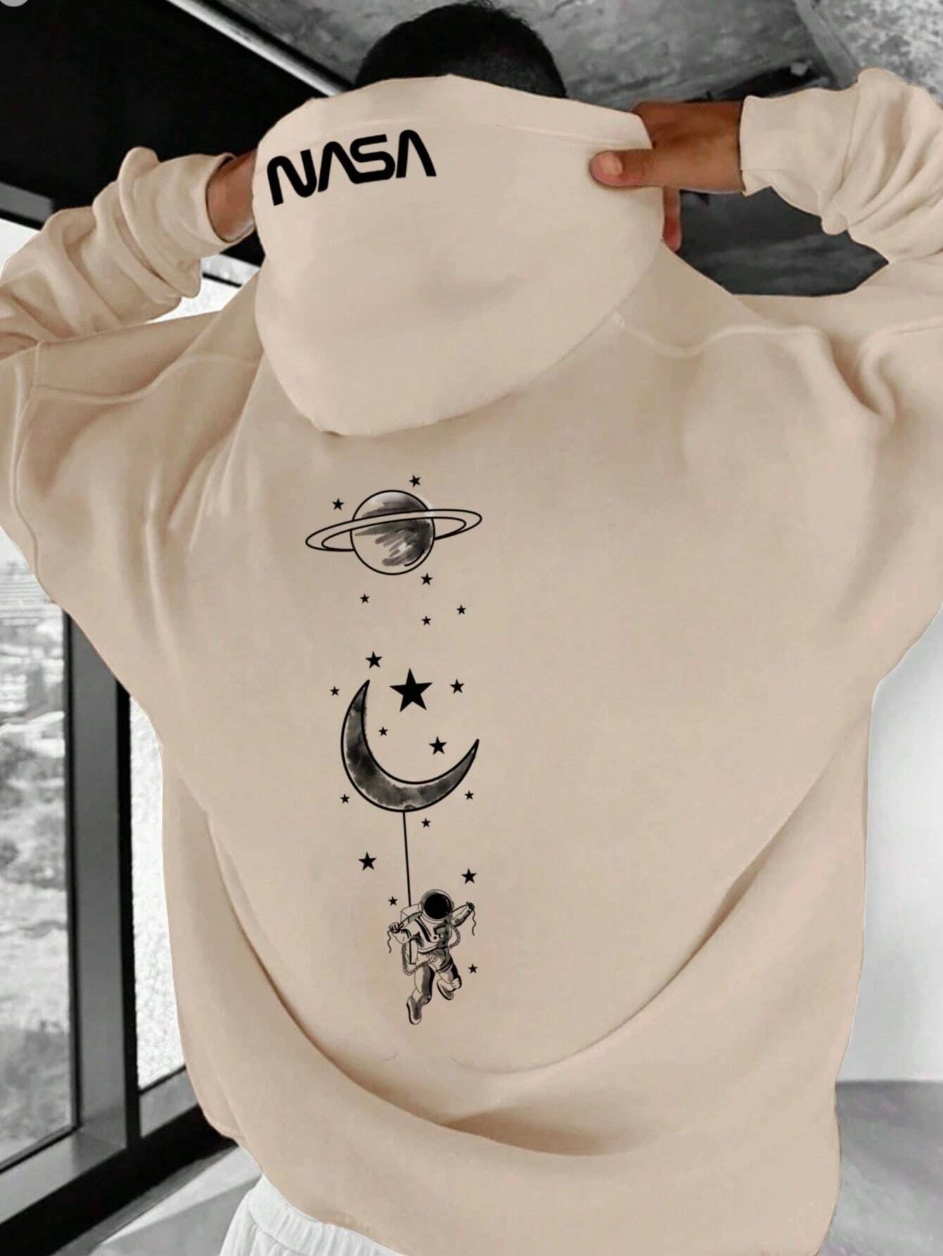 Elevate Your Style with the Manfinity Homme Ultra Loose Fit Galaxy Printed Hoodie