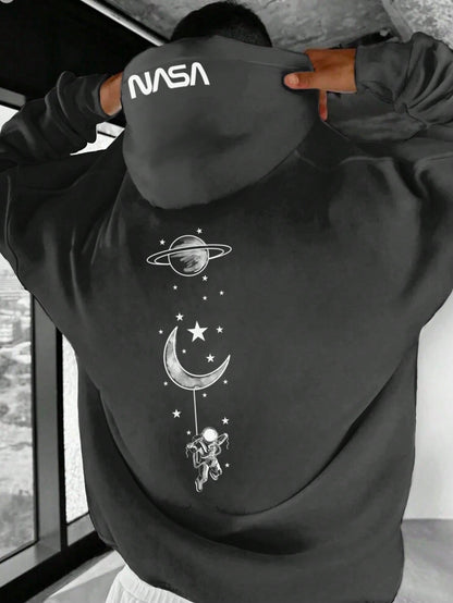 Elevate Your Style with the Manfinity Homme Ultra Loose Fit Galaxy Printed Hoodie