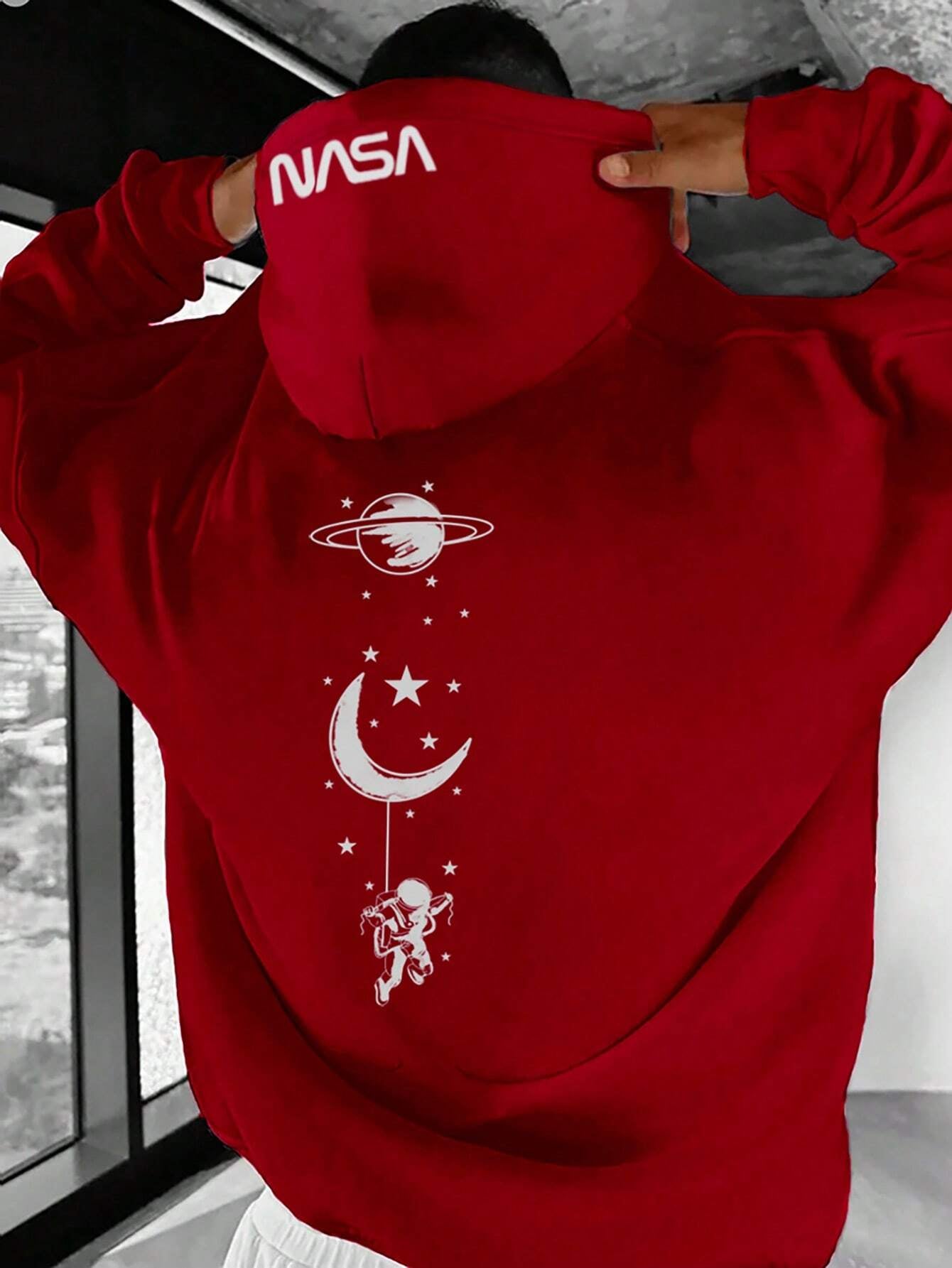 Elevate Your Style with the Manfinity Homme Ultra Loose Fit Galaxy Printed Hoodie