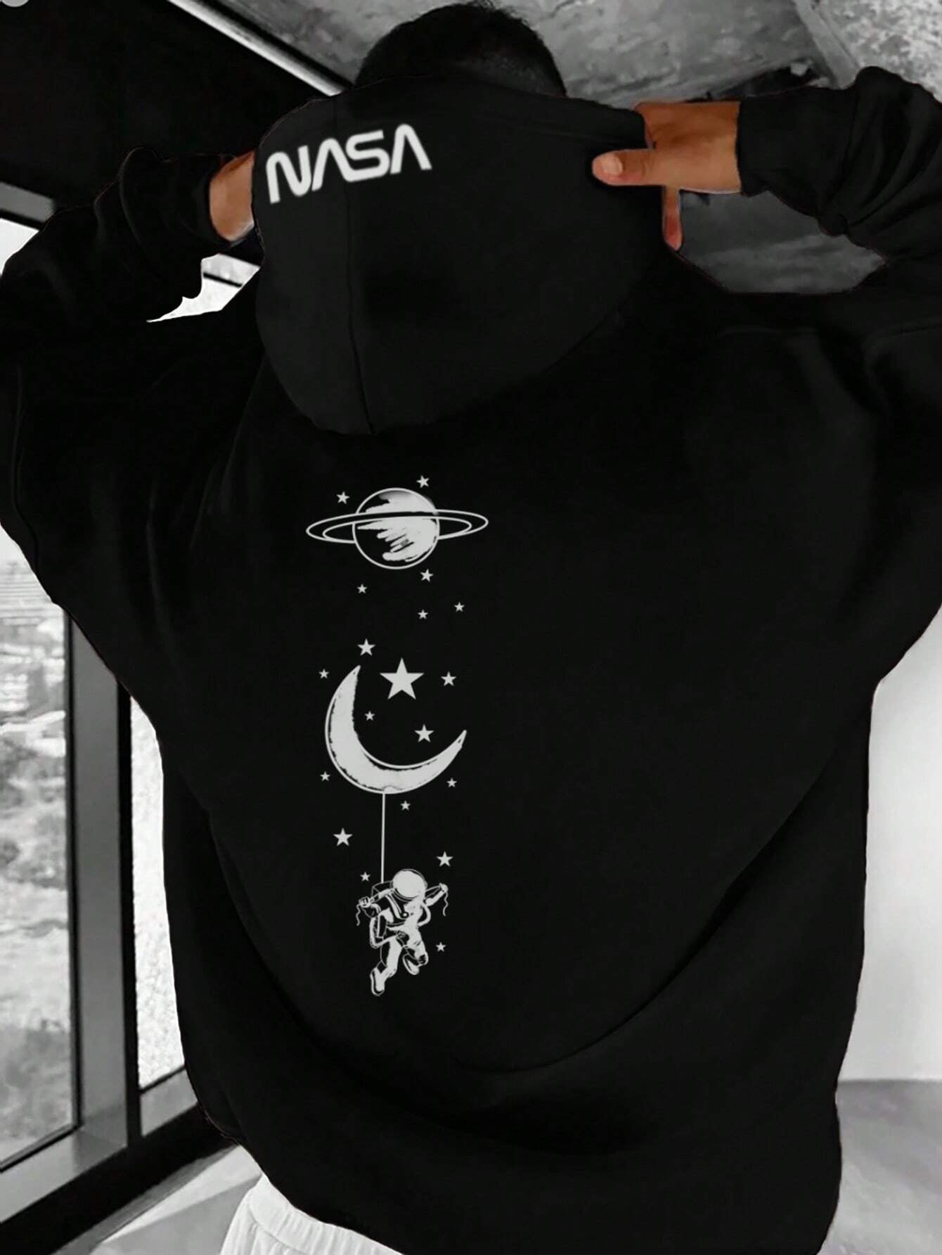 Elevate Your Style with the Manfinity Homme Ultra Loose Fit Galaxy Printed Hoodie
