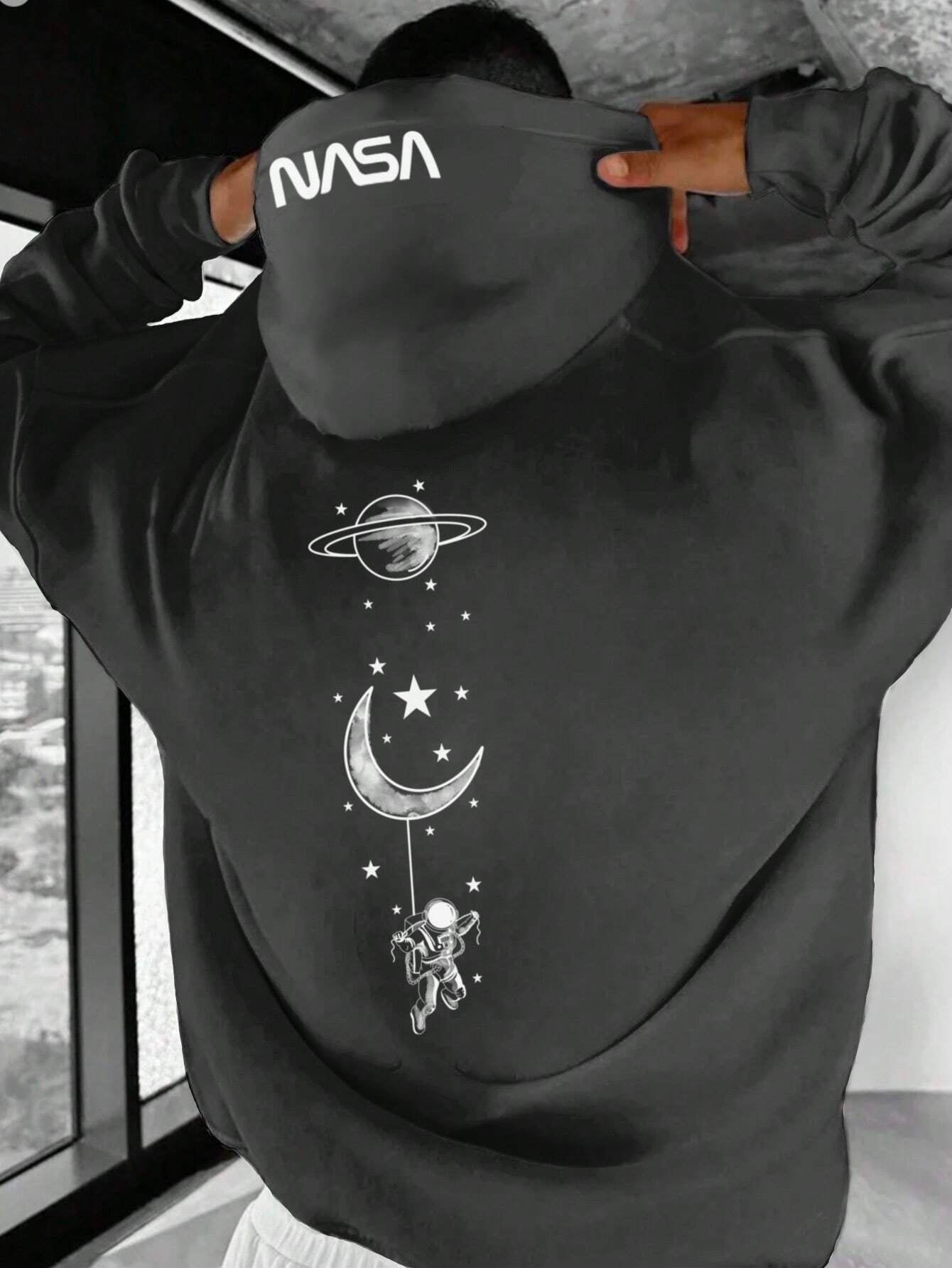 Elevate Your Style with the Manfinity Homme Ultra Loose Fit Galaxy Printed Hoodie