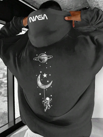 Elevate Your Style with the Manfinity Homme Ultra Loose Fit Galaxy Printed Hoodie