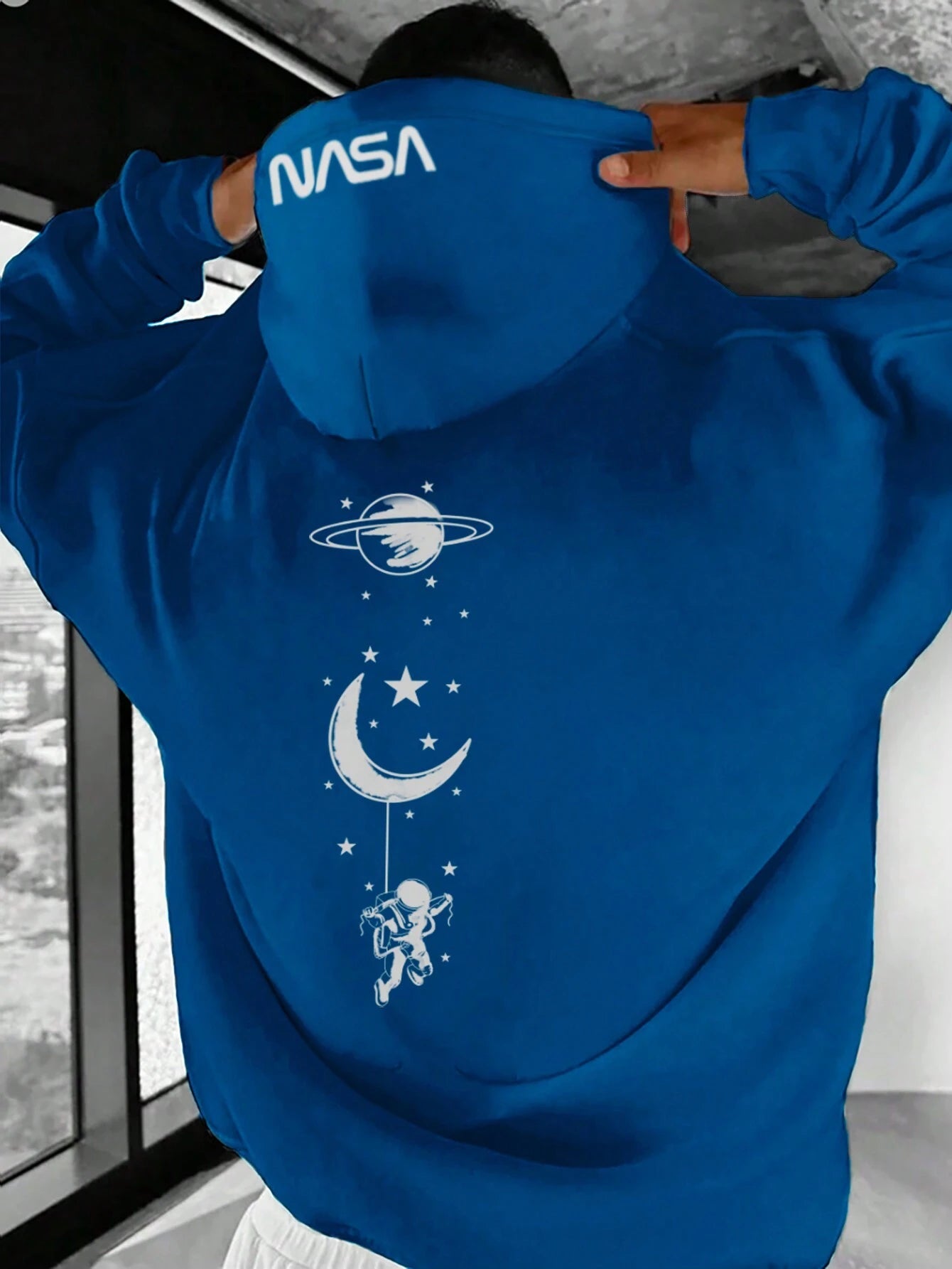 Elevate Your Style with the Manfinity Homme Ultra Loose Fit Galaxy Printed Hoodie
