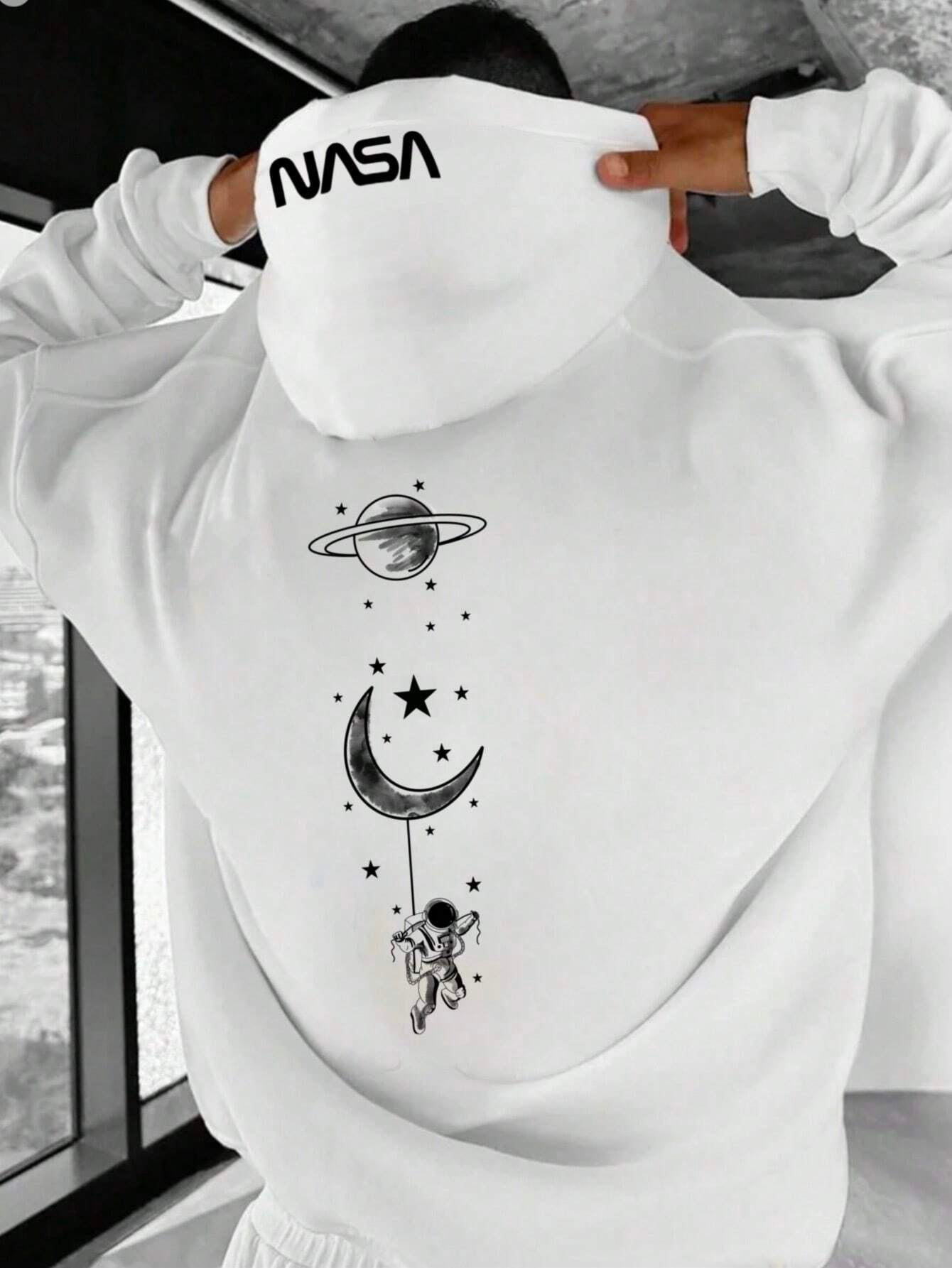 Elevate Your Style with the Manfinity Homme Ultra Loose Fit Galaxy Printed Hoodie